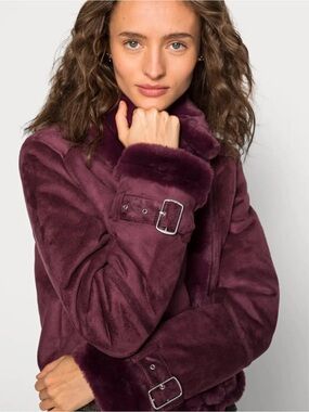 Hollister Faux Fur Purple Jacket